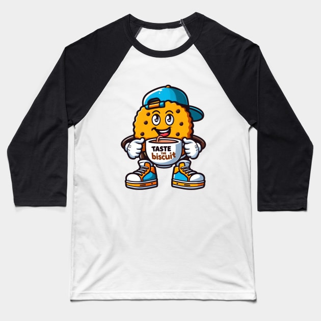 Taste The Biscuit Baseball T-Shirt by BukovskyART